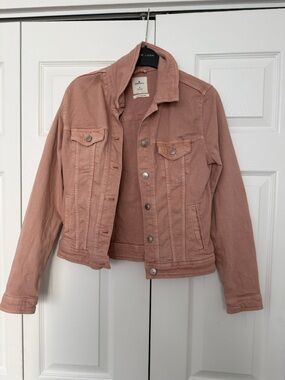 Madewell Women's Blush Pink Denim Trucker Jacket